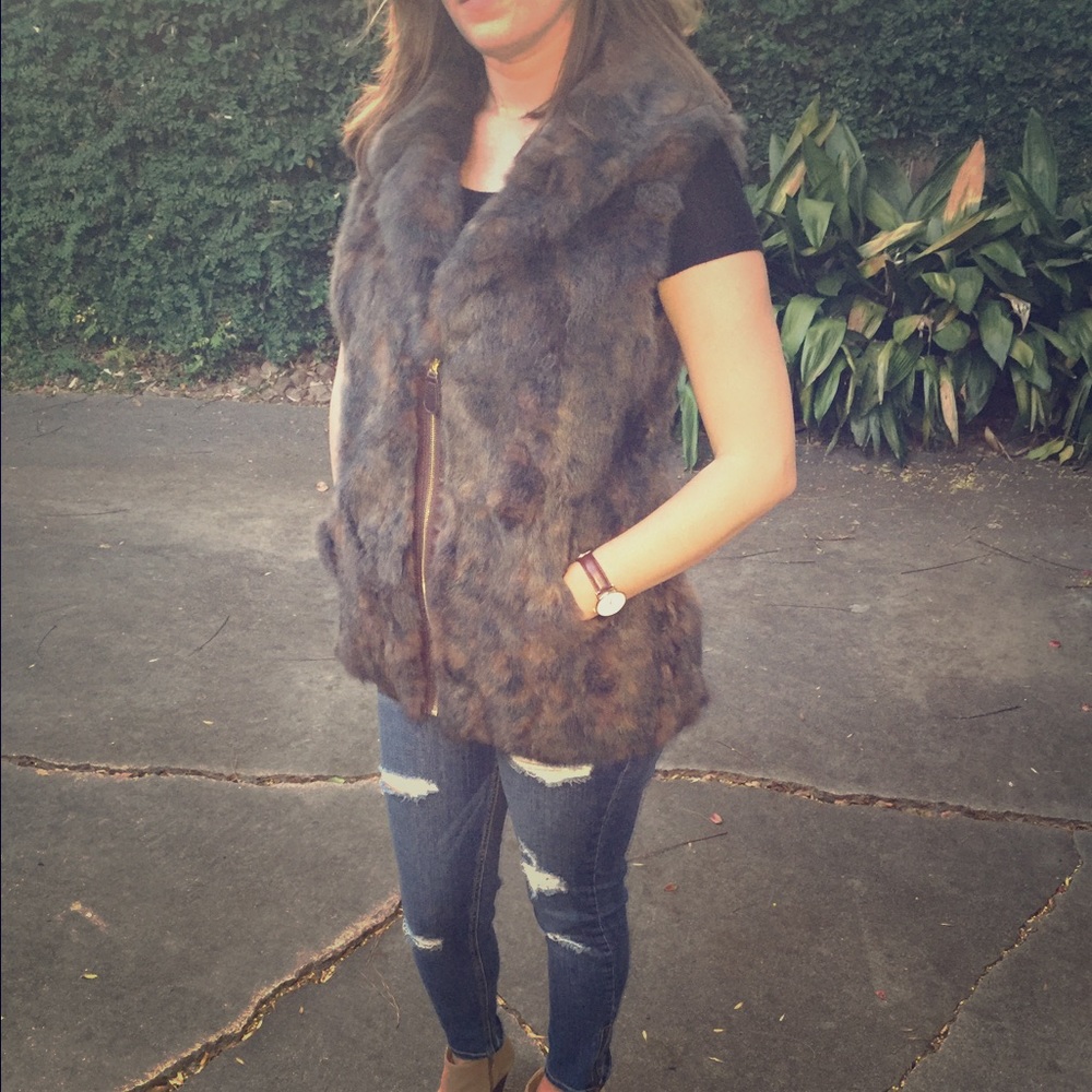 Real Rabbit Fur Vest